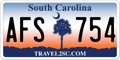 SC license plate AFS754