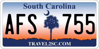 SC license plate AFS755