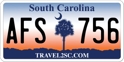 SC license plate AFS756