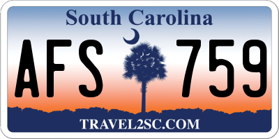 SC license plate AFS759