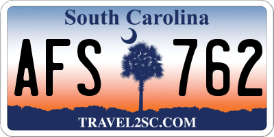 SC license plate AFS762
