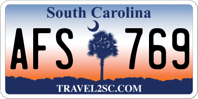 SC license plate AFS769