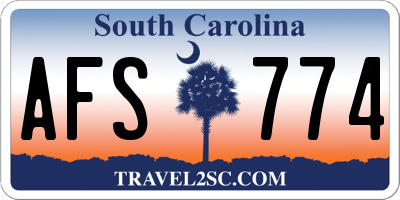 SC license plate AFS774