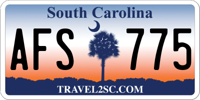 SC license plate AFS775