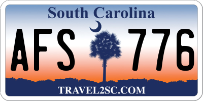 SC license plate AFS776
