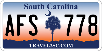 SC license plate AFS778