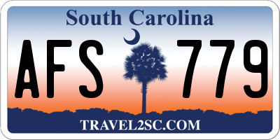 SC license plate AFS779