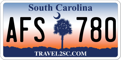 SC license plate AFS780