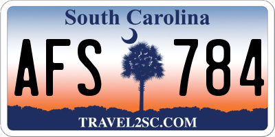 SC license plate AFS784