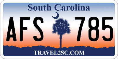 SC license plate AFS785