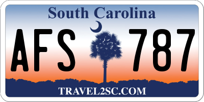 SC license plate AFS787