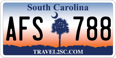 SC license plate AFS788