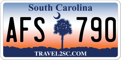 SC license plate AFS790