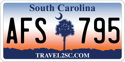 SC license plate AFS795