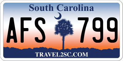 SC license plate AFS799