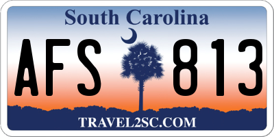 SC license plate AFS813