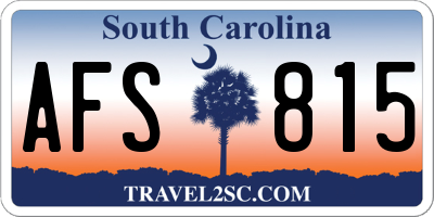 SC license plate AFS815