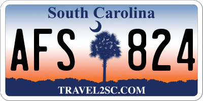 SC license plate AFS824