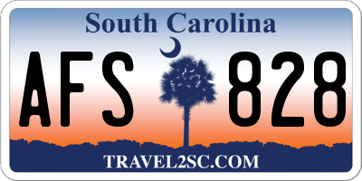 SC license plate AFS828