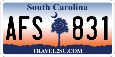 SC license plate AFS831