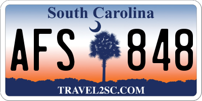 SC license plate AFS848