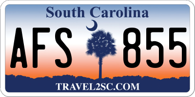 SC license plate AFS855
