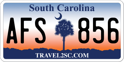 SC license plate AFS856
