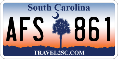 SC license plate AFS861