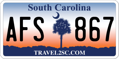 SC license plate AFS867