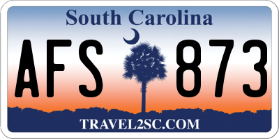 SC license plate AFS873