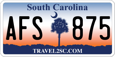 SC license plate AFS875