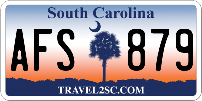 SC license plate AFS879