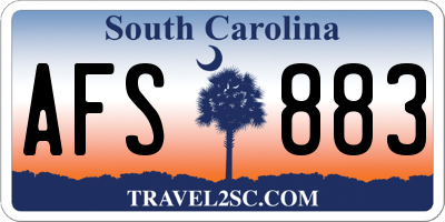SC license plate AFS883