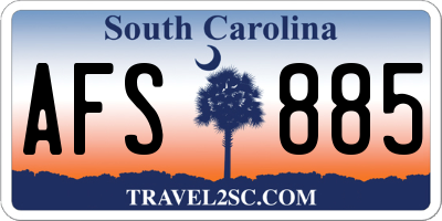 SC license plate AFS885