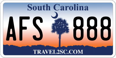 SC license plate AFS888