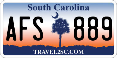 SC license plate AFS889