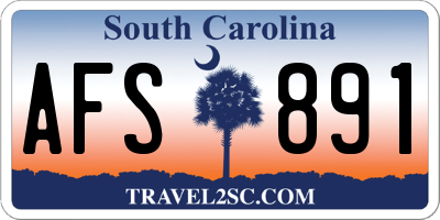 SC license plate AFS891