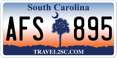 SC license plate AFS895