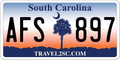 SC license plate AFS897