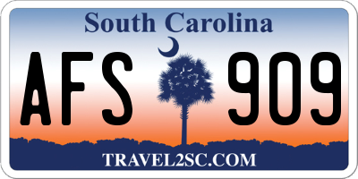 SC license plate AFS909