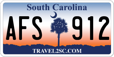 SC license plate AFS912