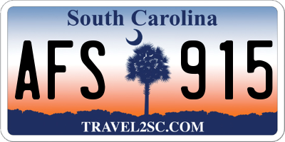 SC license plate AFS915