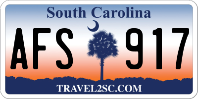 SC license plate AFS917