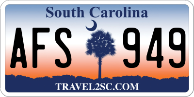 SC license plate AFS949