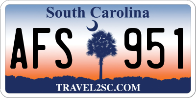 SC license plate AFS951