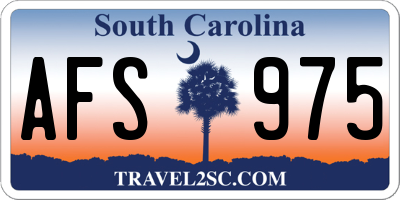 SC license plate AFS975