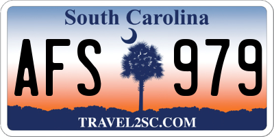 SC license plate AFS979