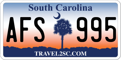 SC license plate AFS995