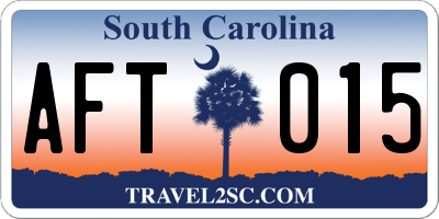 SC license plate AFT015