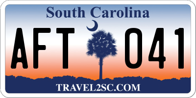 SC license plate AFT041